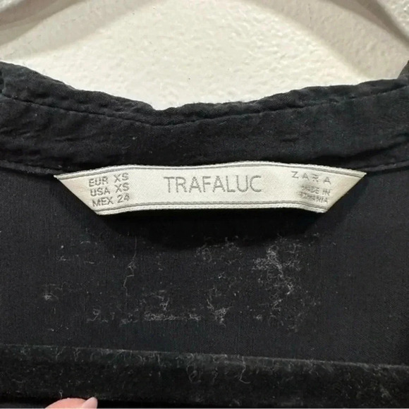 🍁 Zara black collared blouse XS - Picture 5 of 5